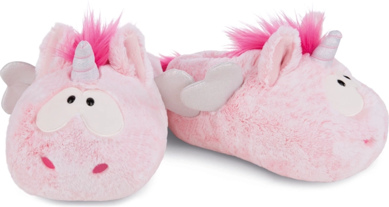 Pantoufles NICI licorne Harmony roses
