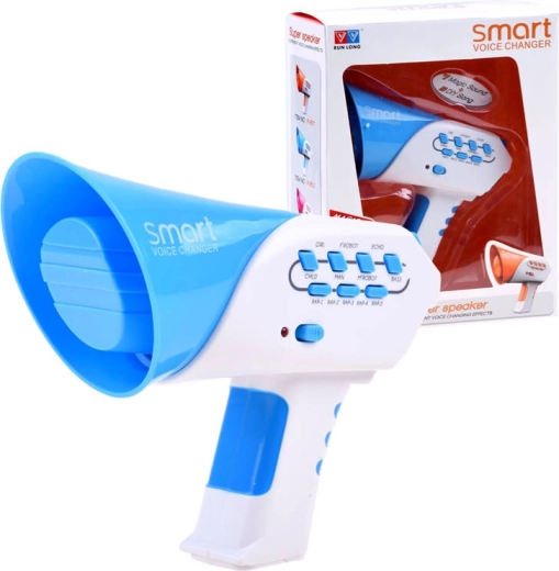Modulateur de voix pour enfants en forme de mégaphone avec 12 effets