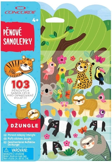 Autocollants en mousse CONCORDE – jungle, réutilisables
