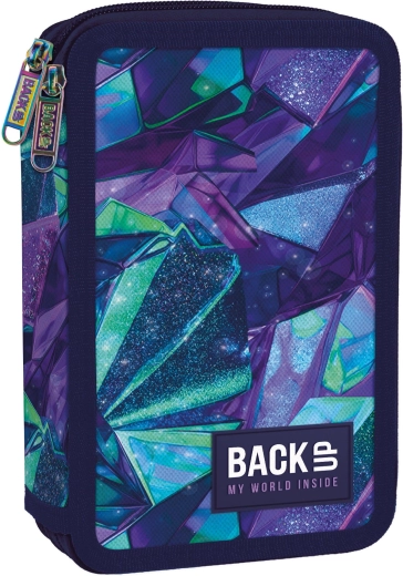 Trousse scolaire à deux compartiments avec équipement BackUP Crystal
