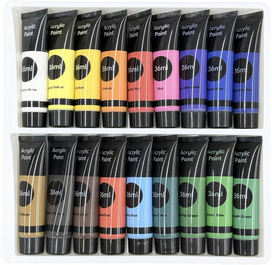 Peintures acryliques Profi - 18 couleurs
