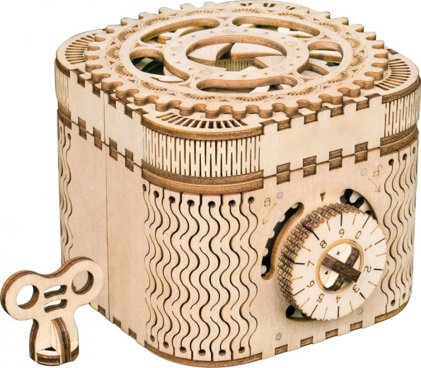 RoboTime énigme mécanique en bois 3D boîte à bijoux