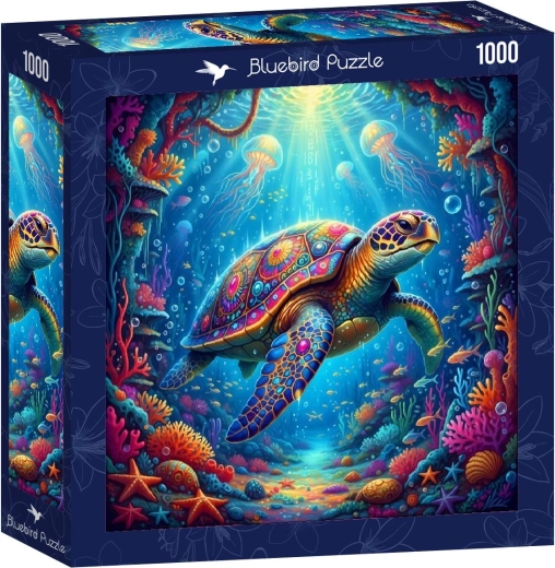 Puzzle carré Bluebird Tortue de mer 1000 pièces