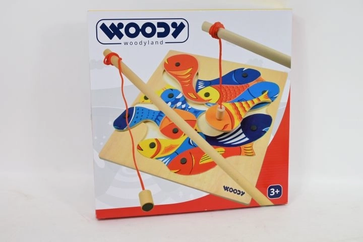 Jeu magnétique Woodyland Poissons avec canne à pêche