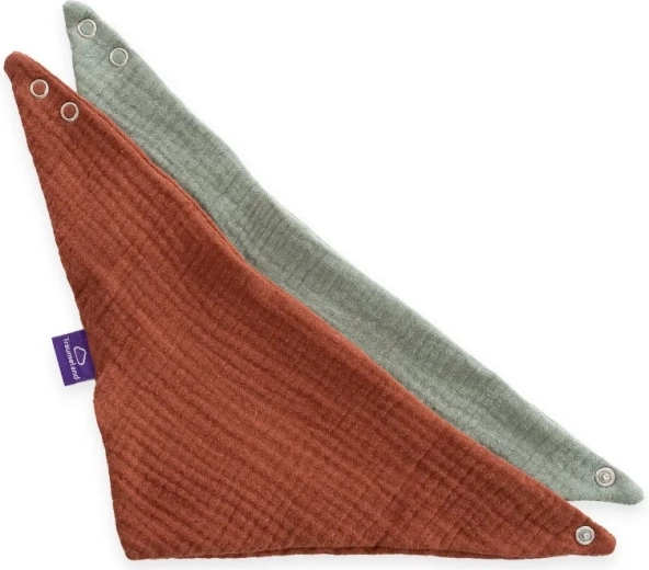 Träumeland bavoirs bandana terracotta et vert sauge - 2 pcs