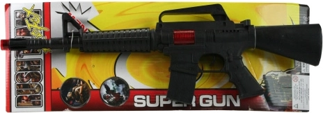 Pistolet-mitrailleur pour enfants – mitrailleuse en plastique noir 43 cm