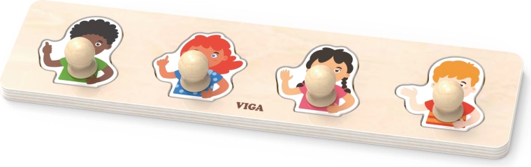 Viga premier puzzle d’encastrement avec poignées – couleurs de peau