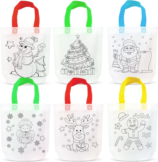 Sac de Noël à colorier avec 4 feutres - 1 pièce