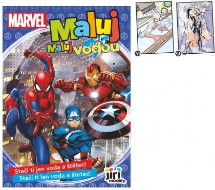 Coloriages à l’eau A5 MARVEL 15 × 21 cm