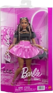 Barbie Deluxe Style, mannequin en top noir et jupe rose
