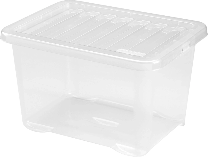 Boîte de rangement en plastique avec couvercle HEIDRUN Quasar 28 l