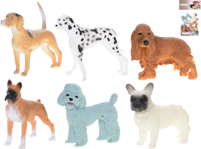 Ensemble de figurines de chiens en plastique 8–10 cm, 6 pièces