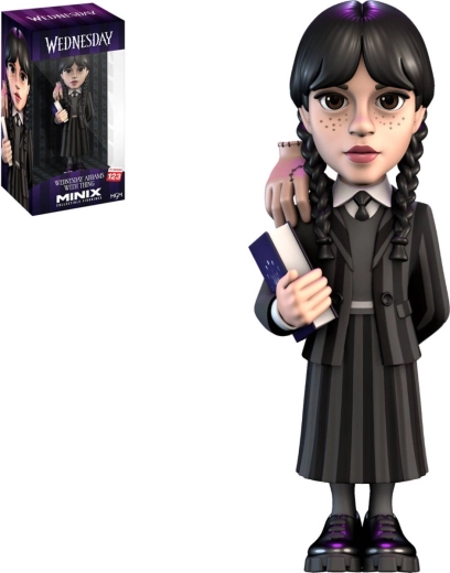 Figurine de collection MINIX Wednesday Addams avec la main - 1 pièce