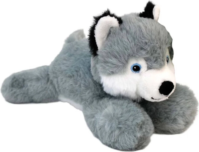 Chien Husky en peluche couché Eco-Line 23 cm