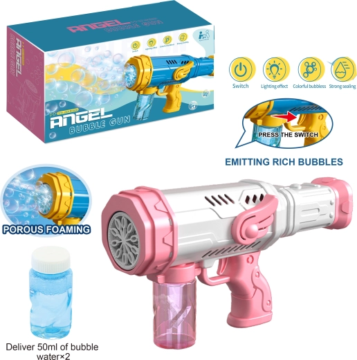 Pistolet à bulles ANGEL avec lumière LED bleue