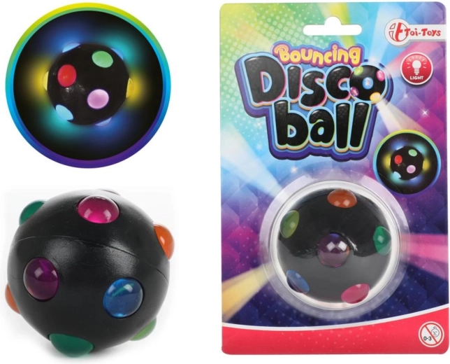 Balle rebondissante lumineuse Disco 6 cm