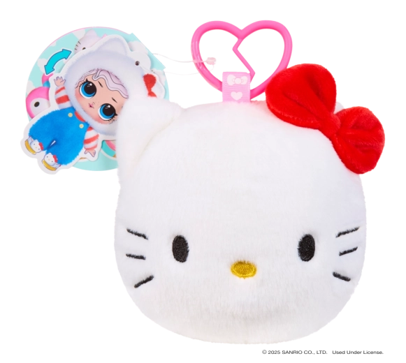 Pendentif réversible en peluche
