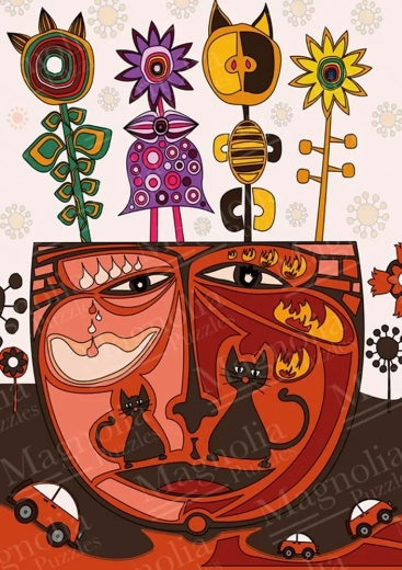 Puzzle Chats surréalistes 1000 pièces MAGNOLIA