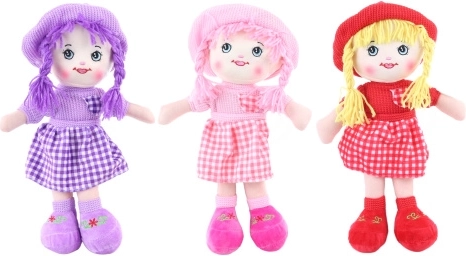 Poupée en chiffon avec chapeau 47 cm
