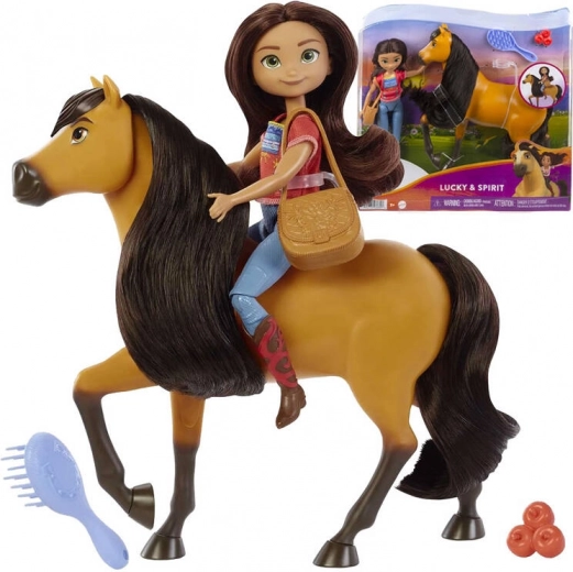 Spirit Lucky et Spirit – set de jeu avec poupée et mustang