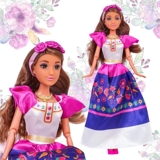 Tenue mexicaine traditionnelle à motif floral