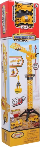 Grue avec 2 véhicules de chantier 57 cm