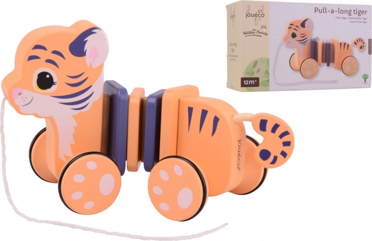 Tigre à tirer en bois Jouéco