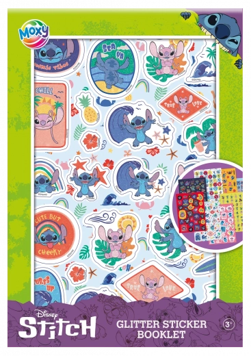 Moxy autocollants scintillants Stitch – bloc d’autocollants A5