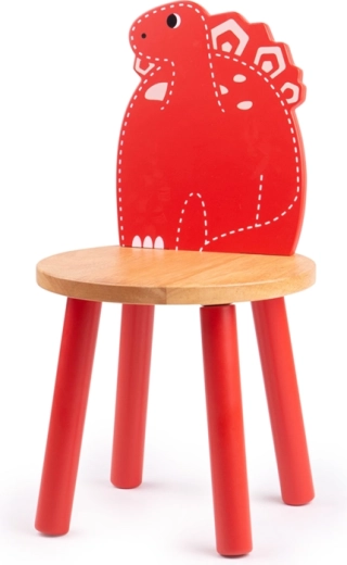 Chaise enfant en bois Stegosaurus Tidlo
