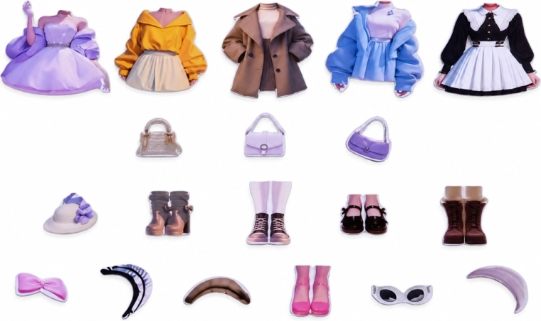 De nombreux accessoires de mode