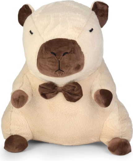 Kapybara en peluche Daffi avec nœud marron, 66 cm