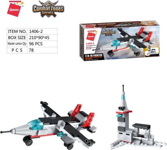 Qman Aircraft Carrier chasseur F/A-18 2-en-1