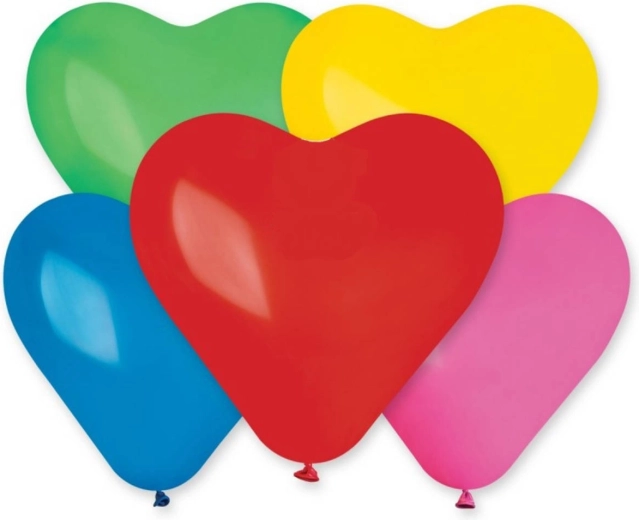 Ballon gonflable Gemar en forme de cœur, pastel 25 cm - 1 pièce