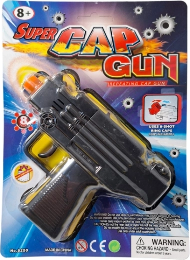 Pistolet jouet en plastique à amorces (8 coups)