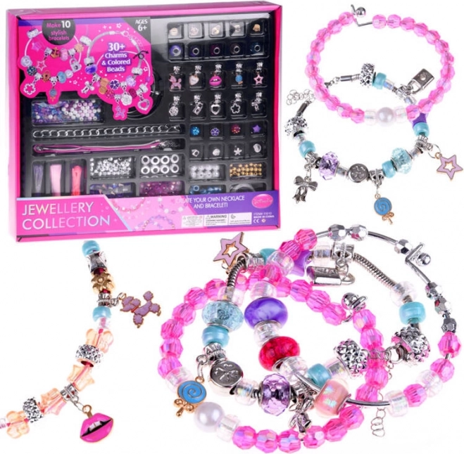Kit pour fabriquer des bracelets avec perles et breloques