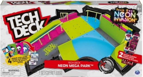 Tech Deck xconnect grand skatepark néon lumineux dans l’obscurité