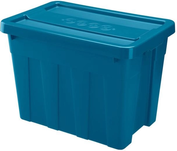 Boîte de rangement en plastique avec couvercle 65 l HEIDRUN