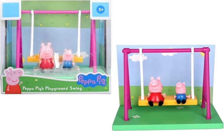 Peppa Pig – set de balançoire avec 2 figurines Peppa et George