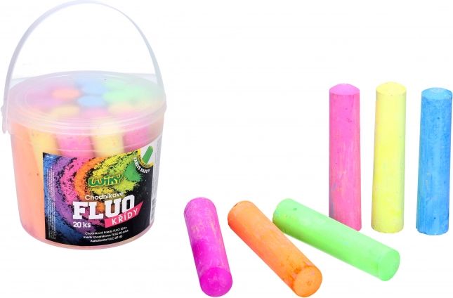 Craies de trottoir fluorescentes 20 pcs