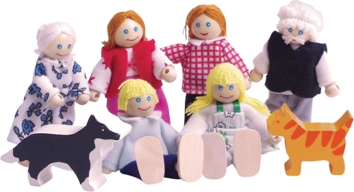 Ensemble familial pour maison de poupées Bigjigs Toys