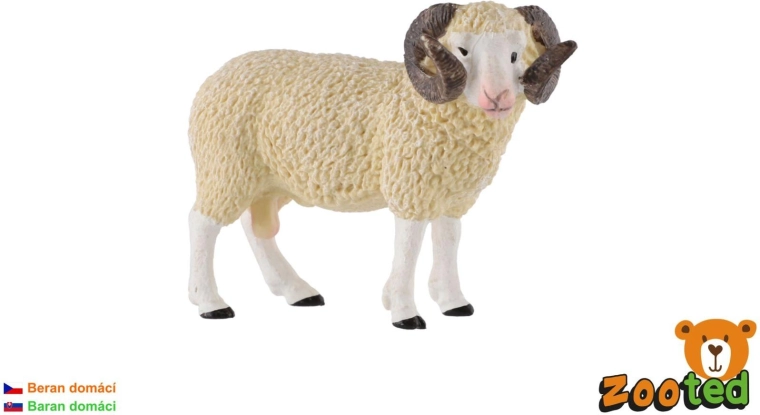 Figurine en plastique de bélier domestique de 9 cm