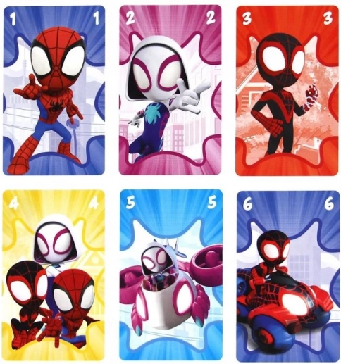 Cartes colorées avec les héros Spidey