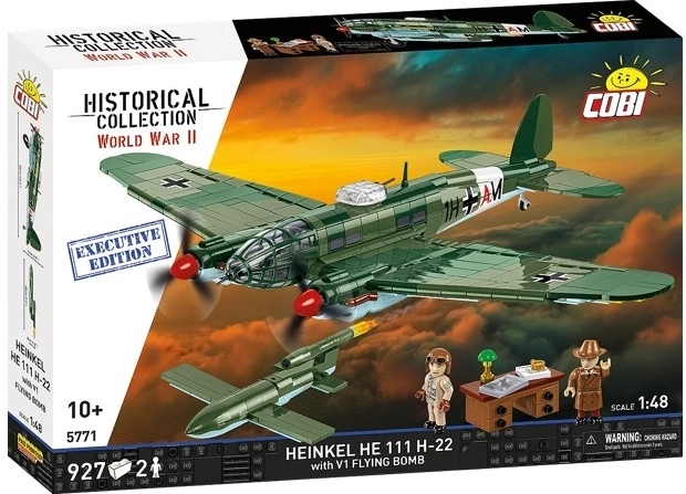 Maquette COBI Heinkel He 111 H-22 avec bombe volante V1 (1:48)
