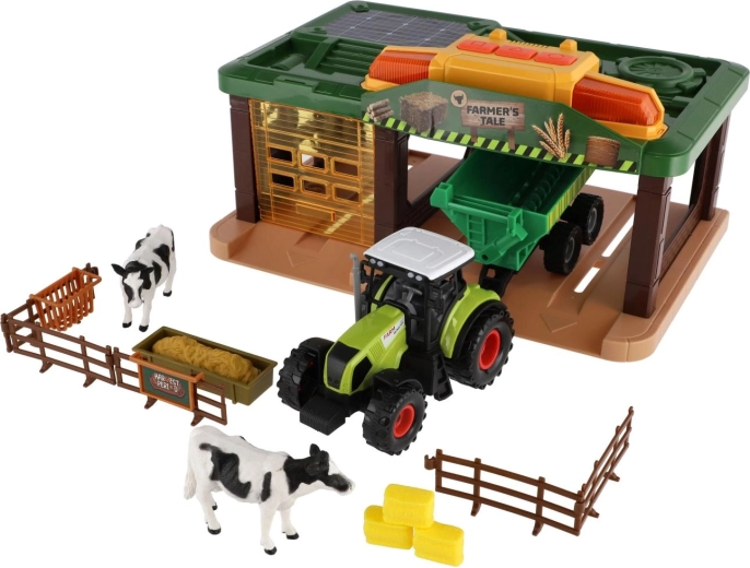 Tracteur avec remorque pour les travaux agricoles
