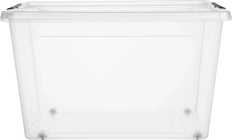 SimpleStore box de rangement avec couvercle et roulettes 60 l