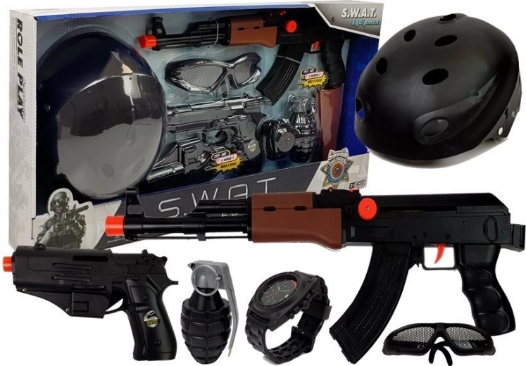 Set de Jouet S.W.A.T Enfant avec Pistolets et Casque