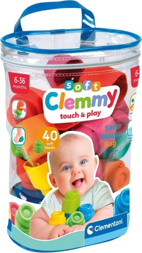 Clementoni Soft Clemmy cubes souples pour bébés - 40 pièces