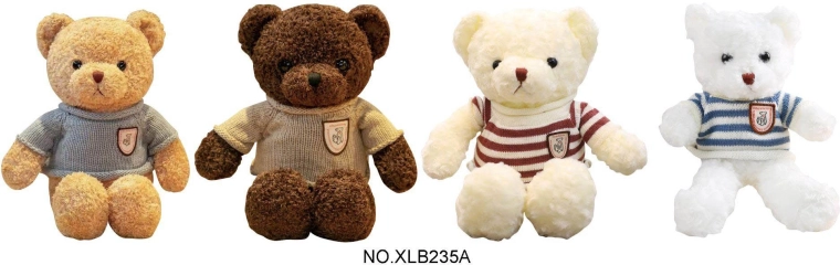 Ourson en peluche brun en pull