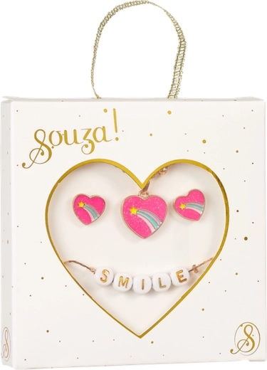 Souza! coffret cadeau Rainbow – collier avec pendentifs et bracelet