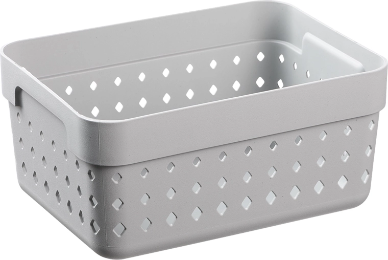 Panier de rangement Seoul en plastique recyclé 15,8 × 11,8 × 7,3 cm, gris